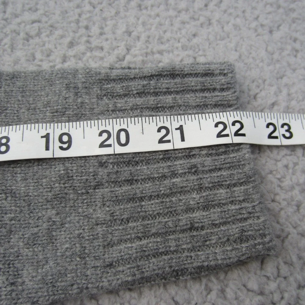WoolOvers Cardigan Womens M Grey White 3D Sheep Lambswool winter boho whimsical